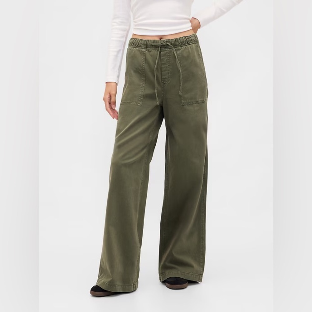 NEW! GAP Olive Green Mid Rise Easy Baggy Pants - Multiple Sizes #844495 🩷